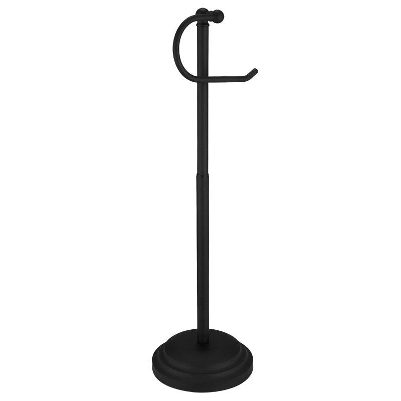Porte-papier hygiénique sur pied, Noir mat