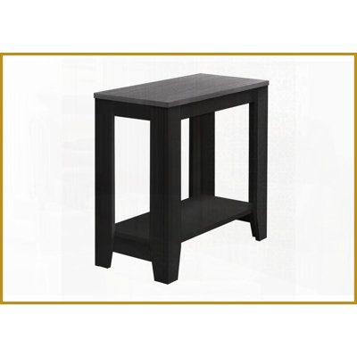 Transitional Black &amp; Grey Laminate Coffee Table - Space-Saving Two-Tier for Living Room, Bedroom