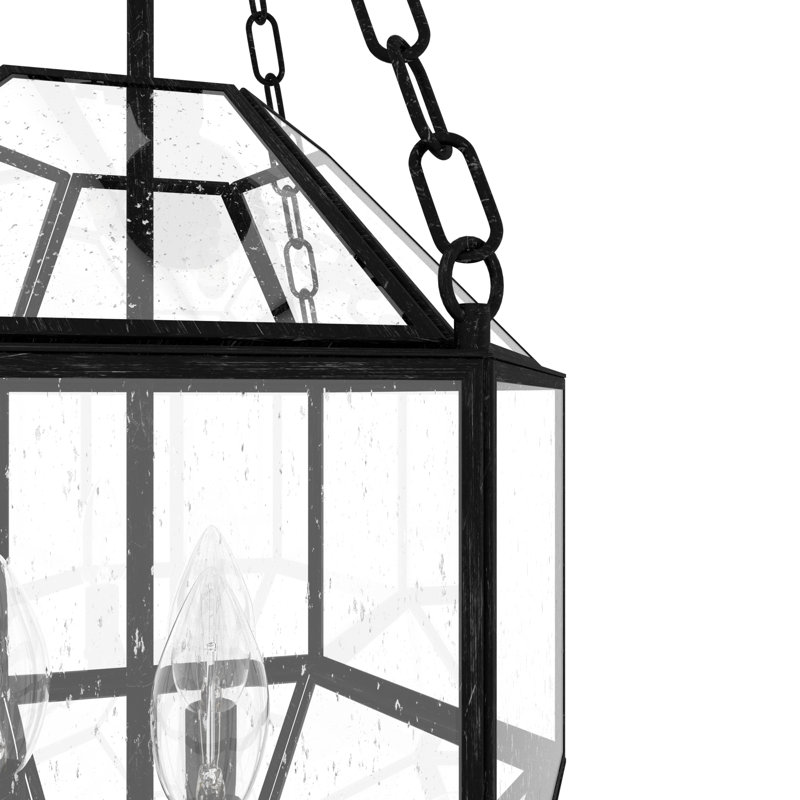 Indria 3 - Light Geometric Pendant, Rustic Iron, Large