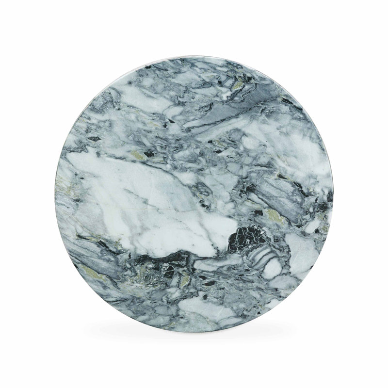 Serafina 16" Marble Pattern Concrete Side Table