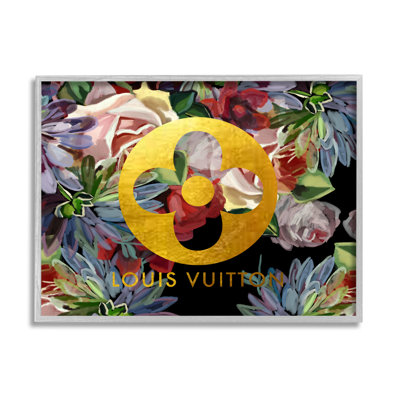 "Floral Glam Fashion Logo", art mural encadré par Amelia Noyes