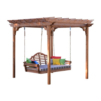 Cèdre rouge de l'Ouest L 10 pi. Pergola en bois massif