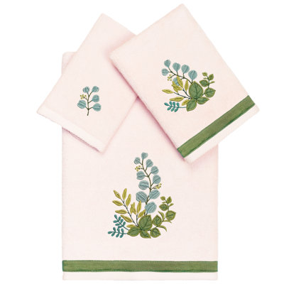 Botanica 3 Piece Turkish Cotton Towel Set -  Linum Home Textiles, EDR30-3C-BOTANICA