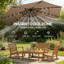 Parasol d'extérieur durable, structure en acier, conception kaki moderne pour recevoir