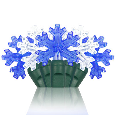 35 Light LED Snowflake String Lights
