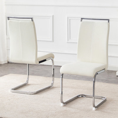 Chaises de salle à manger modernes - Luxueux sièges rembourrés en tissu avec pieds en métal robustes
