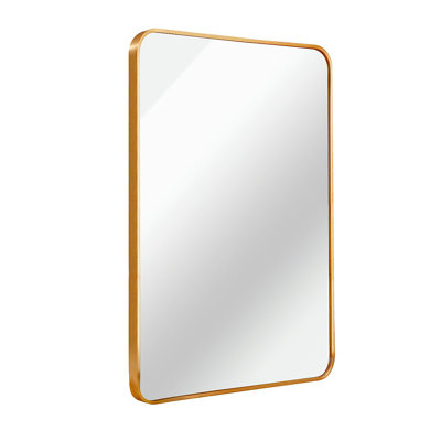 22X30 Inch Metal Framed Rectangular Bathrrom Mirror For Wall