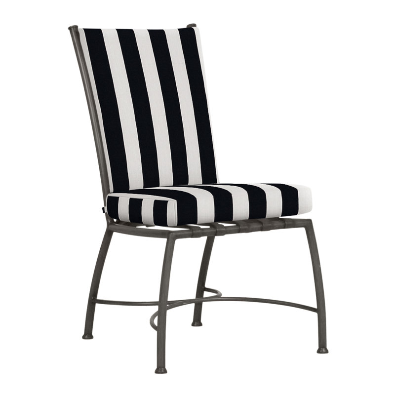 Chaise d'appoint en aluminium Majorque - Gris ardoise, Cabana à rayures minuit, Pas de soudure