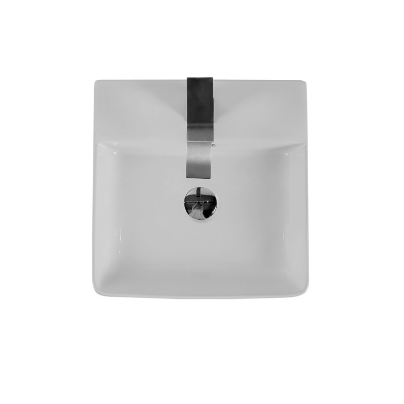 Modern Ceramic Countertop Basin For Bathroom - White Finish Bathrooms Practical Sink