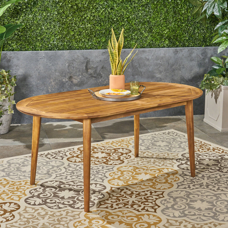 Table de salle à manger de patio (seulement la table incluse), Teck
