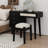 Retro Style Wooden Makeup Vanity Set With Charging Plug & USB Ports And Cushioned Stool-48145209