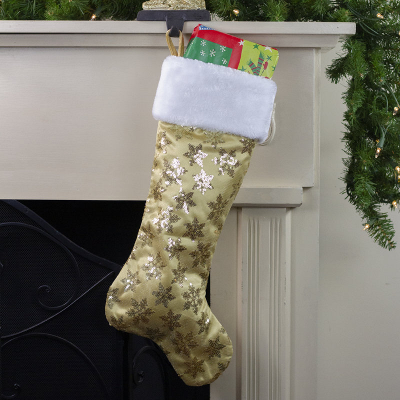Chaussette de Noël 20,5 po, Or