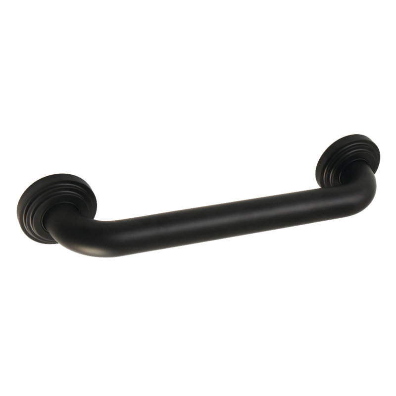 Kingston Brass Milano 1-1/4 Inch O.D Grab Bar, 12" W, Matte Black