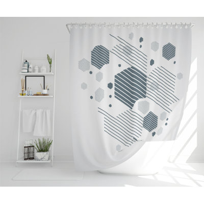Dimphy Polyester Shower Curtain Set
