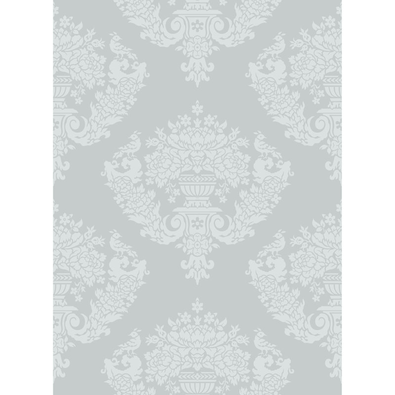 Sudbury Damask Wallpaper Roll, Dove