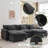 Praylow 120" W Modular U-Shaped Sectional Sofa with Two Ottomans-1656913613