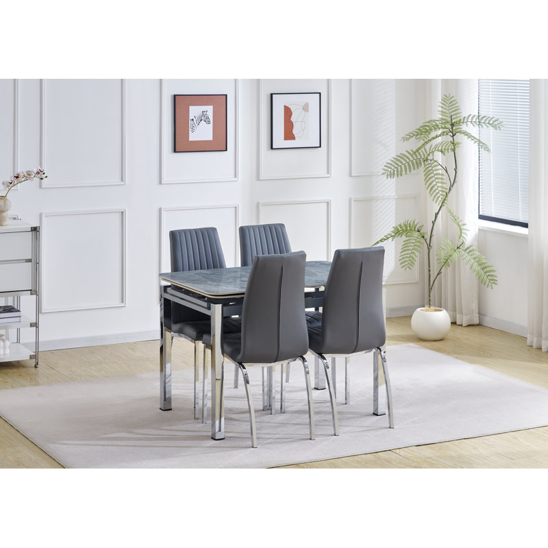 4 - Person Dining Set, Grey