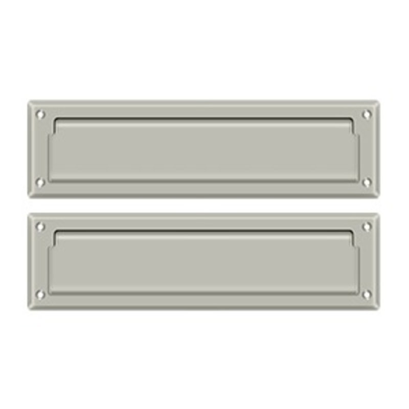 Deltana MS212CR003 Mail Slot 13-1/8" with Interior Flap in PVD Polished Brass, Brushed Nickel