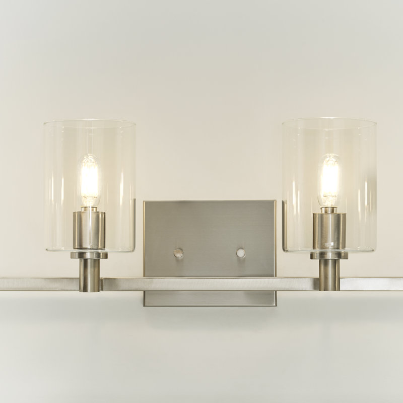 Éclairage de salle de bain à intensité variable 4 lumières Haines, Nickel brossé