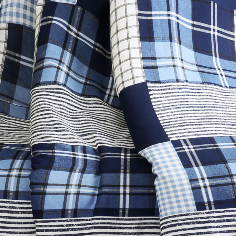 Greenville Cotton Throw, Navy