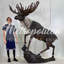 Bronze Moose on Rock Sculpture
