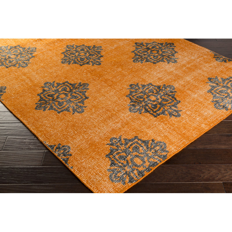 Tapis orange brûlé Adnan, Rectangle 8 pi x 11 pi