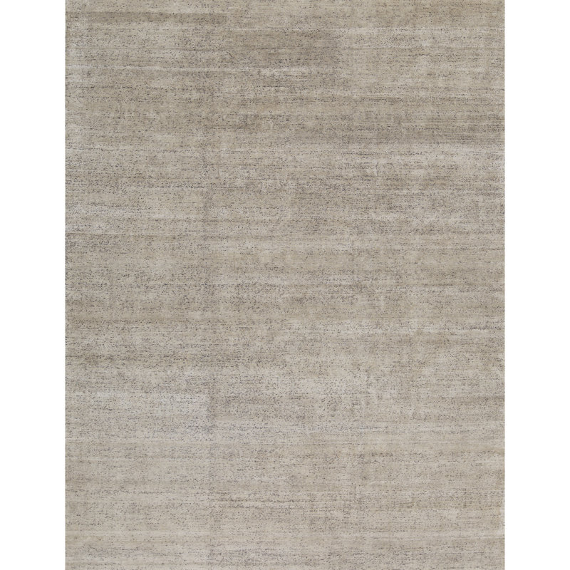 Tapis gris de haute qualité noué à la main