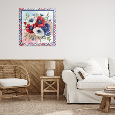 Toile Americana Poppy Bouquet, design par Nicole DeCamp