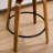 Modern Upholstered Swivel 26'' Counter Stools, Wood Kitchen Island Stools with Footrest-122289454-119858579