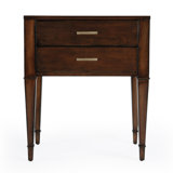 Kai Black 2 Drawer Nightstand