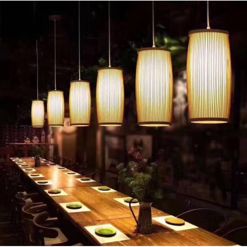 Grant 1 - Light Natural Cylinder Pendant