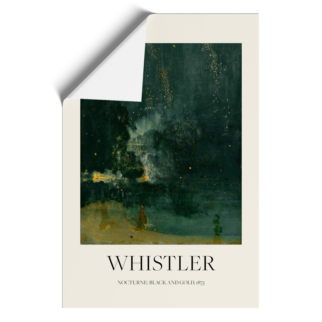 Nocturne in Black and Gold Print by James Mcneill Whistler - Frameless Print