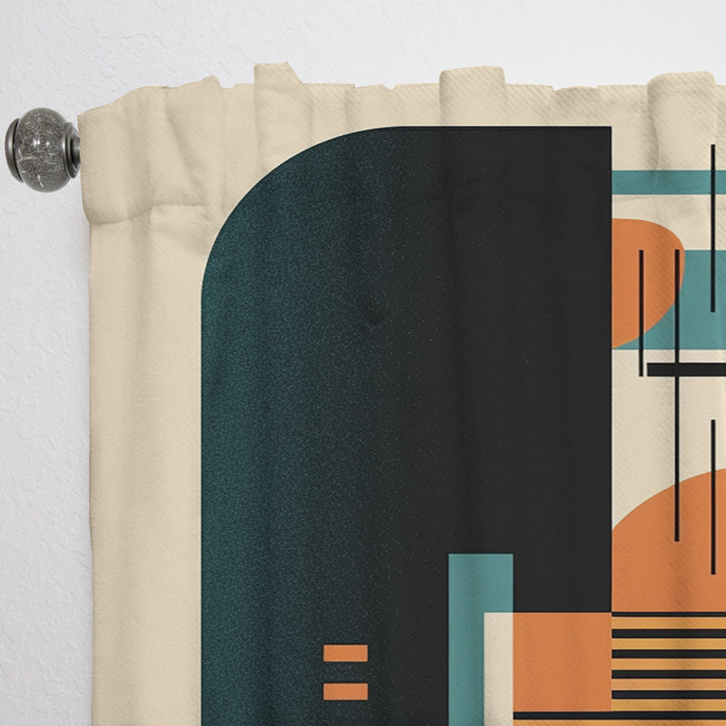 Oria - Rideau en velours moderne - Symphonie minimaliste symphonique IV - obscurcissant - 1 panneau, L 52 po x L 108 po
