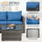 3-Piece Outdoor Sofa Set With Glass Table-691664427