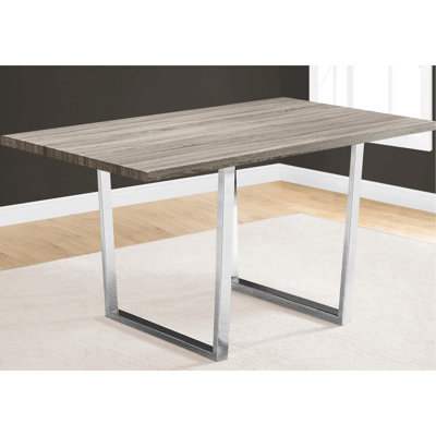 Table de salle à manger contemporaine de 60 po Taupe