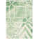 Tapis vert en laine / coton touffeté à la main Hallette