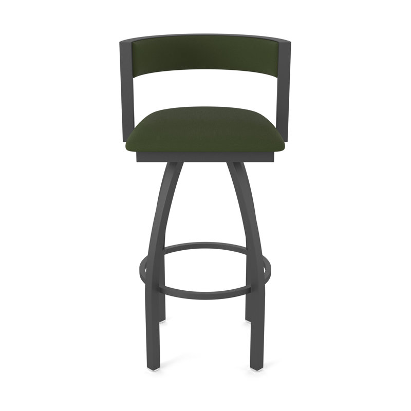 Tabouret Artémis, Vinyle - pin Canter, Étain, Tabouret de bar (siège d'une hauteur de 36 po)