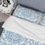 Blue Ikat Ogee - Ensemble de housse de couette abstrait - Microfibre de polyester-970393731