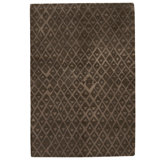 Hand Knotted Wool Area Rug in Black