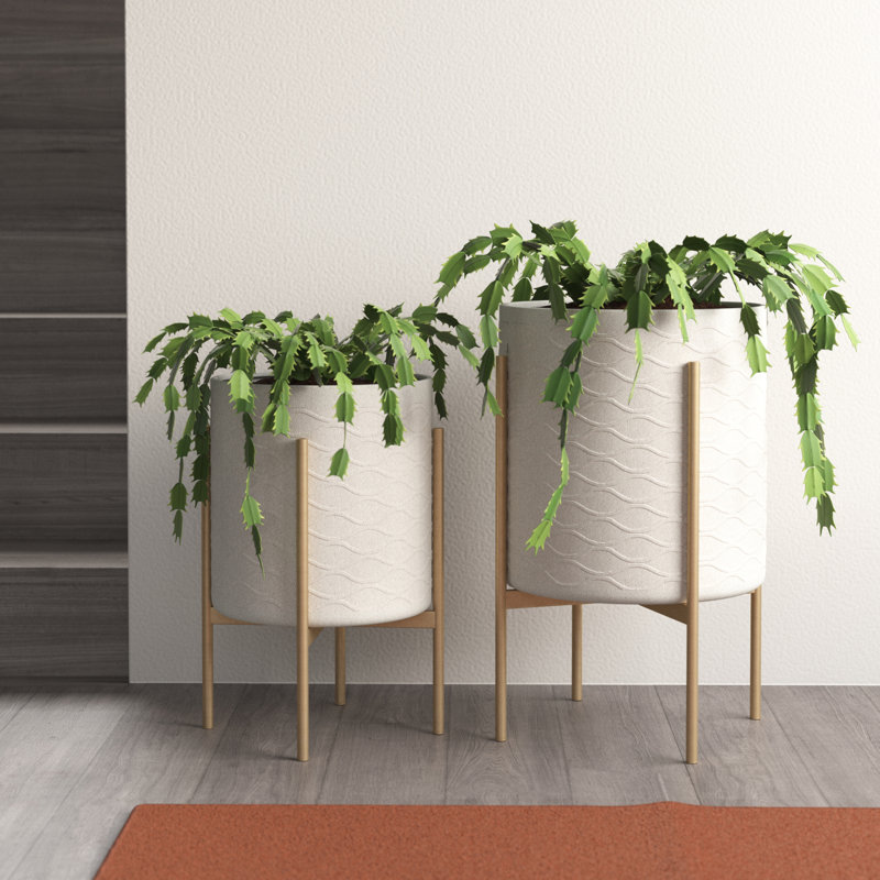 Ensemble de pots à fleurs d'intérieur en métal Chloe