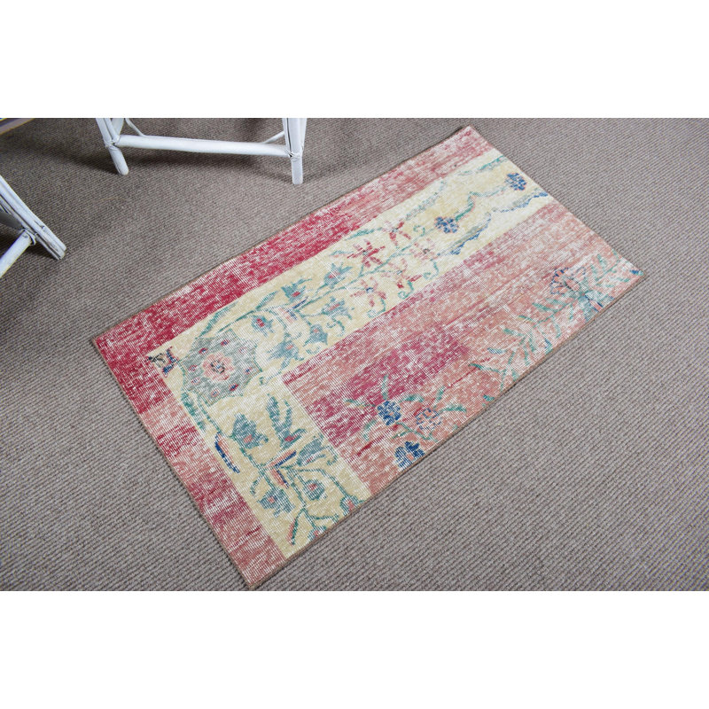 Tapis turc à motif floral style Oushak - fait à la main
