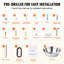 Armoire de rangement pour animaux avec 2 bols surélevés pour animaux