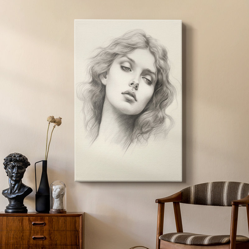 Impression de portrait rétro II - galerie Cavas sur mesure, H 48 po x l 32 po