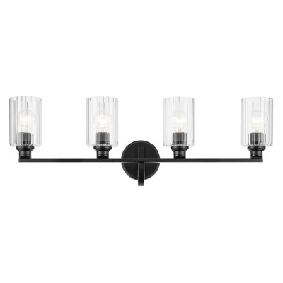 32.25" 4-Light Vanity Light with Fluted Glass