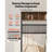 Hall Tree, 70.9 in Coat Rack with Shoe Bench & 2 Drawers, 3-in-1 Freestanding Shoe Rack Storage Organizer with Bookshelf & Wire Shelf, Steel Frame Entrance Coat Holder for Entry, Bedroom, Closet