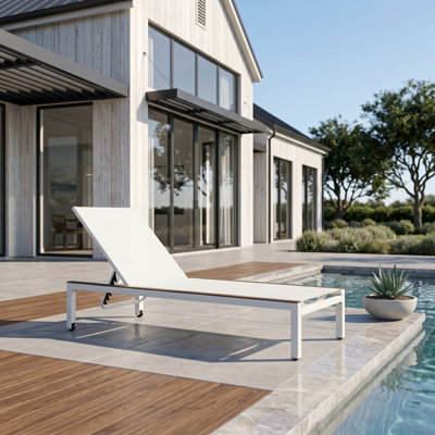 Bannock Outdoor Metal Chaise Lounge
