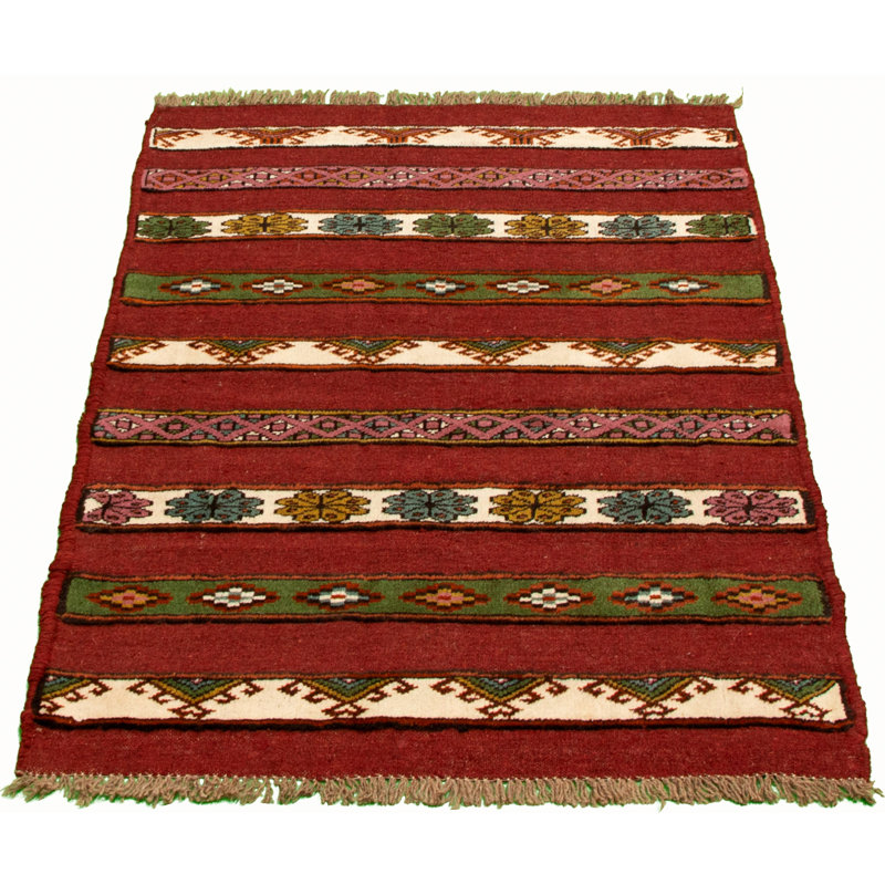 Tapis décoratif en laine noué à la main de conception unique 3 pi 6 po x 5 pi 2 po noué à la main new age izmir