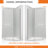 38" W x 38" D x 72" H Semi-Frameless Neo-angle Shower Door with Towel Bar and Fixed Panel-114498929-93688749