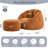 Compression Shaped Oversized Bean Bag Chair with Ottoman, Microfiber Bean Bag Sofa-1241327407