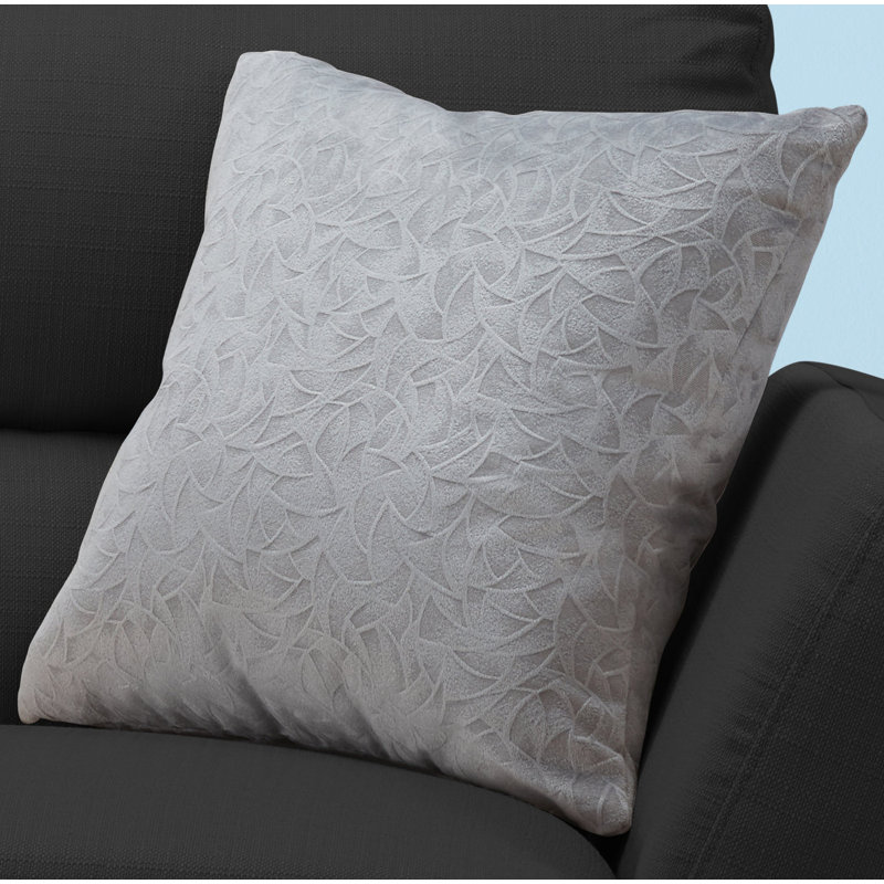 Coussins, carré 18 X 18, insert inclus, accent, canapé, canapé, chambre à coucher, polyester, Gris pale